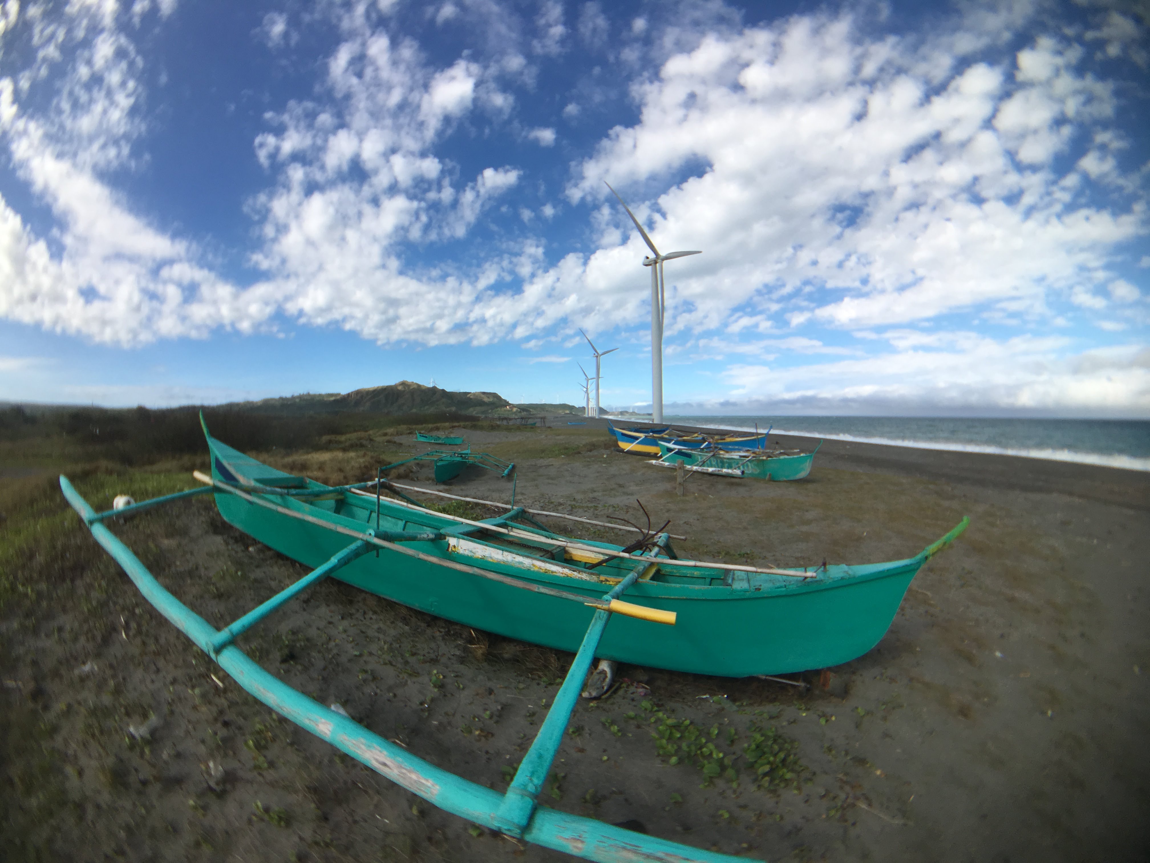 Pag-ikot ng mga talim ng turbine nang malapitan
